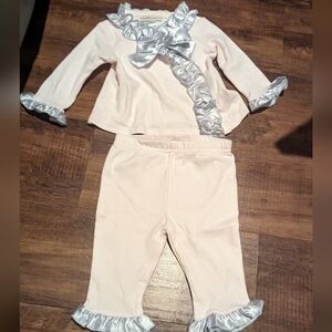 Pink Baby Girl 2 Piece Pants set 0-3M